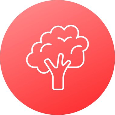 Güzel Ağaç Çizgisi Vektör Simgesi