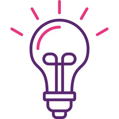 ampul simgesi, vektör tasarımı