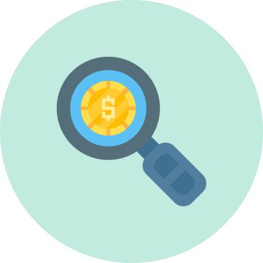 Bozuk para arama vektörü simgesi