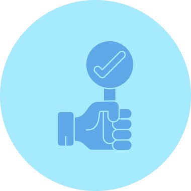 onaylanmış el vektör simgesi