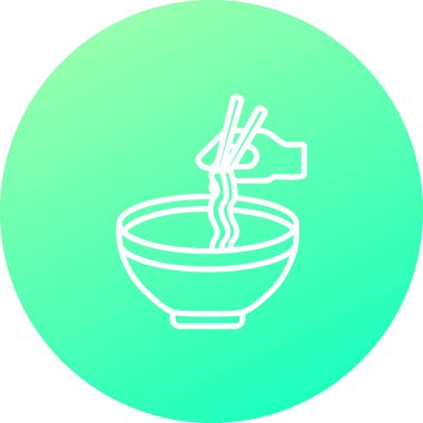 Bir kase simgesinin vektör illüstrasyonu