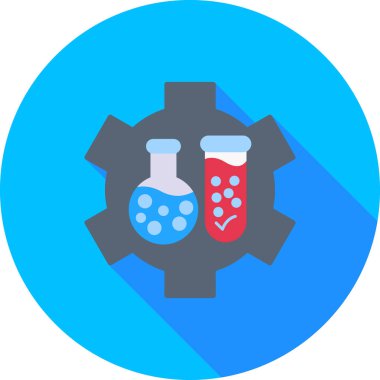 beyaz arka plan üzerinde kimyasal şişe vektör illüstrasyon