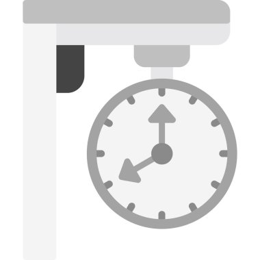 Basit tasarım izole vektör illüstrasyonunda alarmlı saat simgesi