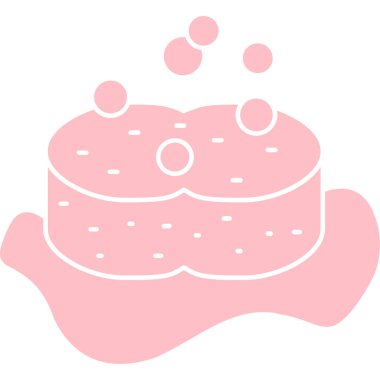 Reçelli lezzetli pasta, vektör, illüstrasyon