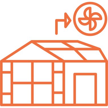 Bir ev simgesinin vektör illüstrasyonu