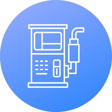 Benzin istasyonunun vektör illüstrasyonu