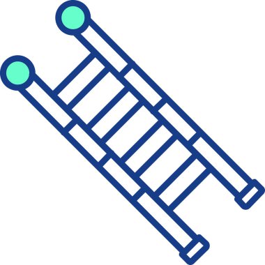 Mavi ve beyaz bir ikonun vektör illüstrasyonu