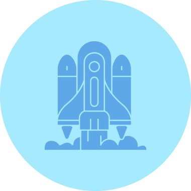 Uzay gemisi. Web simgesi basit illüstrasyon