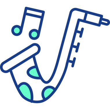 Müzik simgesi vektör illüstrasyonu