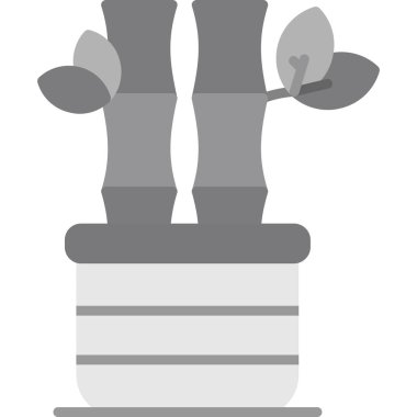 Çiçek saksısı, illüstrasyon, beyaz arkaplan üzerindeki vektör.