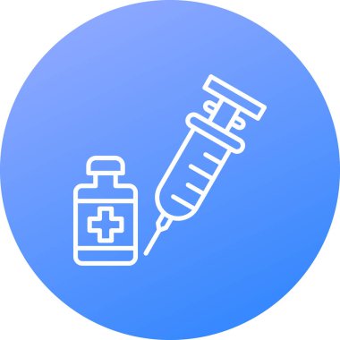 Bir şırınga simgesinin vektör çizimi