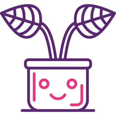 Bitki. Web simgesi basit illüstrasyon