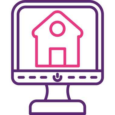 ev vektör simgesi modern illüstrasyon