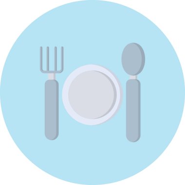 restoran vektörü düz renkli simge