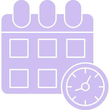 Saat simgesi, vektör illüstrasyonu