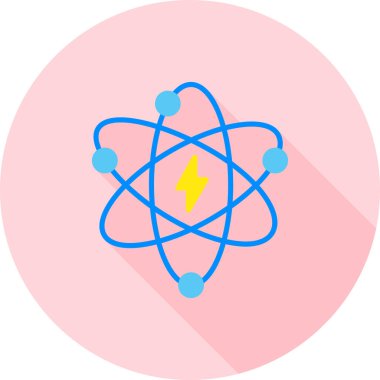 Bir atomun vektör illüstrasyonu