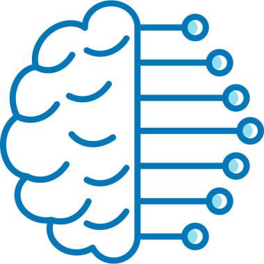 beyin ikonu vektör illüstrasyonu