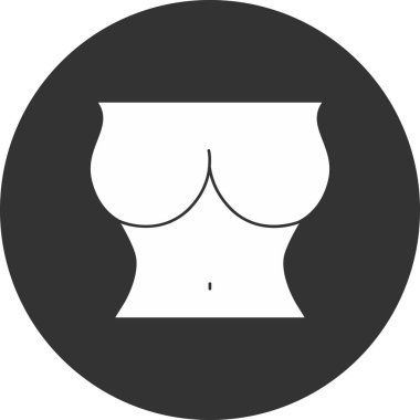 Kadın vücut simgesinin vektör illüstrasyonu