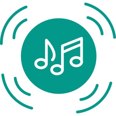 müzik notası ikon vektör illüstrasyonu