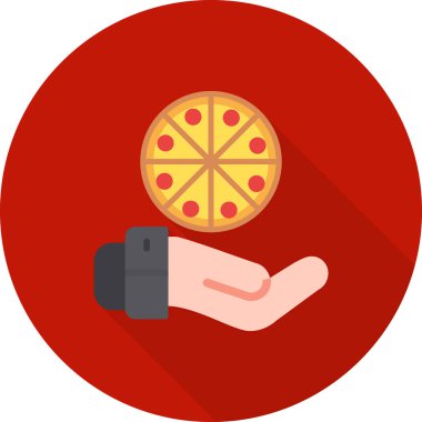 Pizza ve fast food tasarımı, vektör çizimi