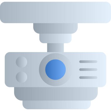 CCTV kamera simgesi, basit vektör illüstrasyonu