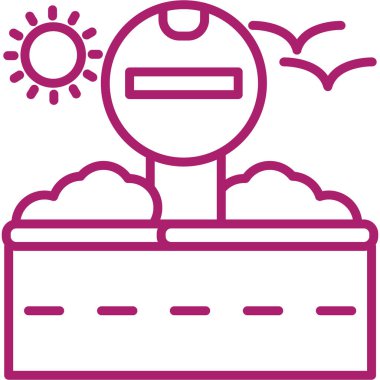 Güneş Simgesi Vektör illüstrasyonu