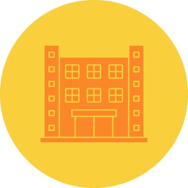 Bina. Web simgesi basit illüstrasyon