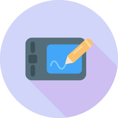 Grafik tablet ağ simgesi, vektör illüstrasyonu