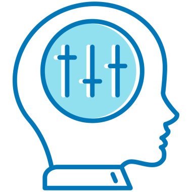 Kafa. Web simgesi basit illüstrasyon