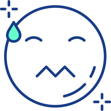 Yüz. Web simgesi basit illüstrasyon