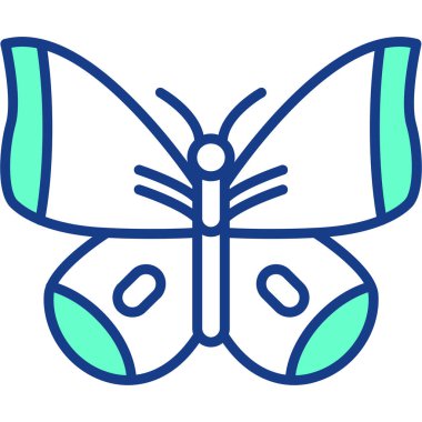 Kelebek. Web simgesi basit illüstrasyon