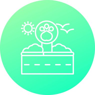 Bulutlu bir güneşin ikonunun vektör çizimi