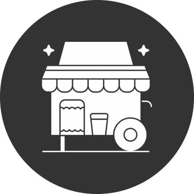 Kafe simgesinin vektör illüstrasyonu