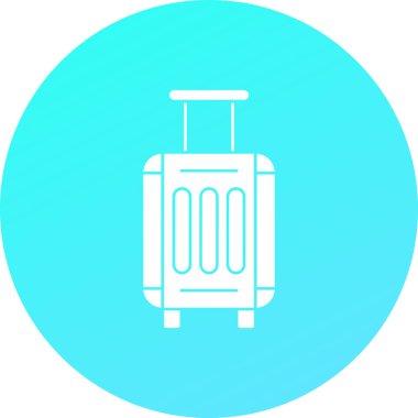 bavul ikonu vektör illüstrasyonu