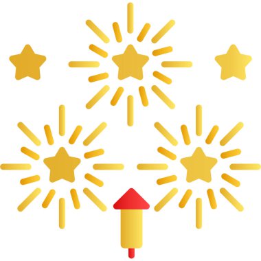 Havai fişek kutlama ikonu