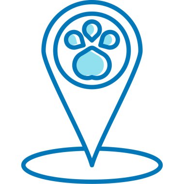 Hayvan ayak izi ikonu. vektör illüstrasyonu