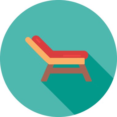 Sandalye renkli vektör simgesi.