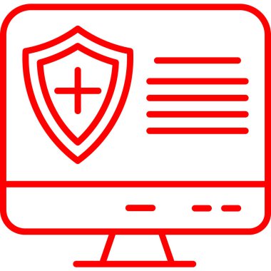 Kalkan simgesi. vektör illüstrasyonu