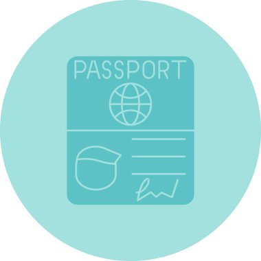 Pasaport simgesi, vektör resimleme