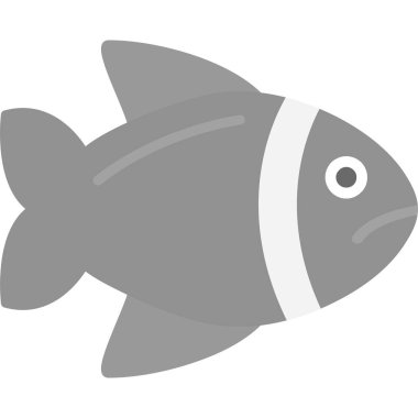 balık simgesi vektör illüstrasyonu