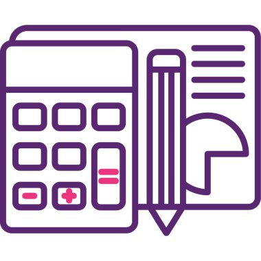 hesap makinesi simgesi vektör illüstrasyonu