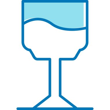 şarap cam ikonu vektör illüstrasyonu