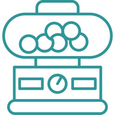 Gıda ikonu yiyeceklerinin vektör illüstrasyonu