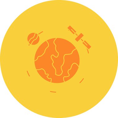 Gezegen ikonu vektör illüstrasyonu