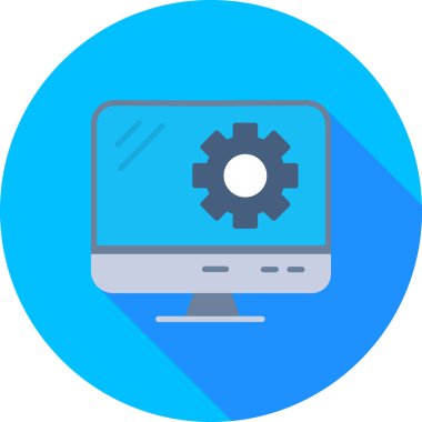 Bilgisayar. Web simgesi basit illüstrasyon