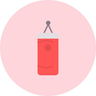 Yangın söndürücü düz simgesi, vektör, illüstrasyon