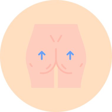 Düz biçimli insan sırt ağrısı simgesi