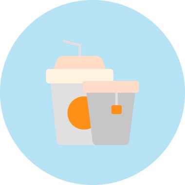 Bardak. Web simgesi basit illüstrasyon