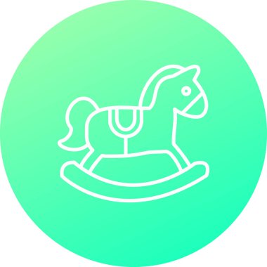 Eşsiz at vektör çizgisi simgesi