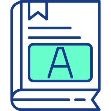 kitap simgesi, vektör illüstrasyonu